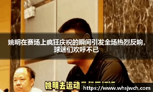 姚明在赛场上疯狂庆祝的瞬间引发全场热烈反响，球迷们欢呼不已