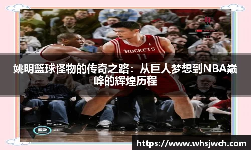 姚明篮球怪物的传奇之路：从巨人梦想到NBA巅峰的辉煌历程
